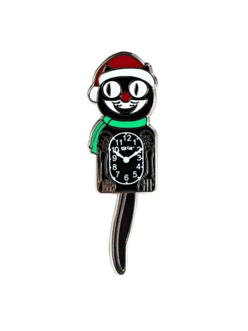 Kit-Cat Klock clock as Santa Lapel Pin Christmas